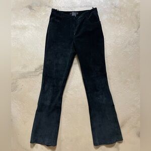 Vintage Arden B Black Suede Flare Pants – Y2K Bootcut, Size 4